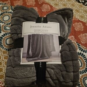 Jennifer Adams Faux Rabbit Fur Throw